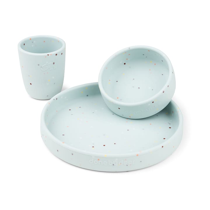 Confetti children's dinnerware set 3 pieces, Blue Done by deer