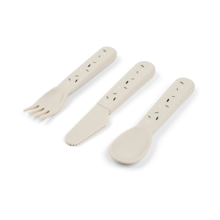 Confetti Foodie Cutlery Set 3 Pieces, Sand Done by deer