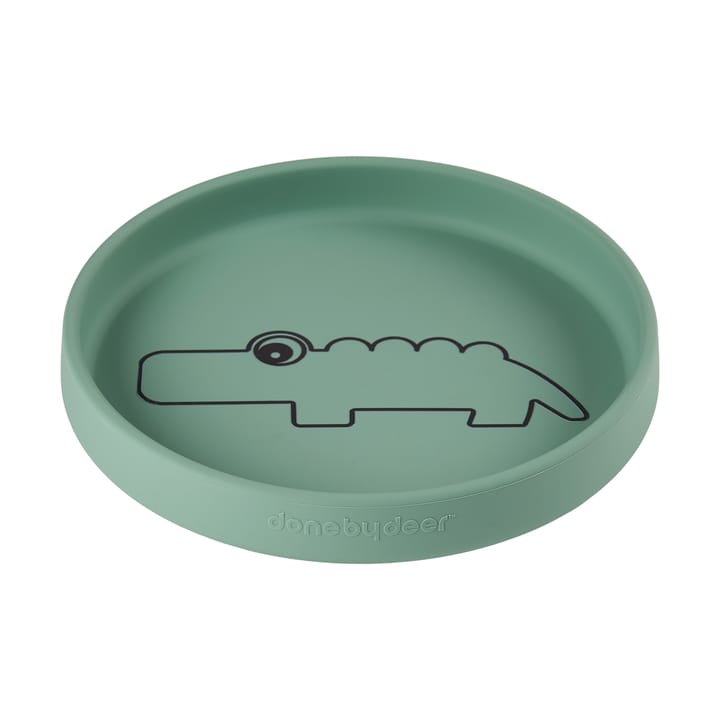 Croco children’s plate Ø17.5 cm, Green Done by deer