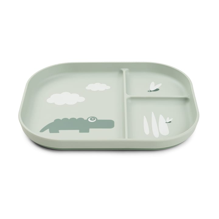 Croco foodie children's plate 18x22 cm, Green Done by deer