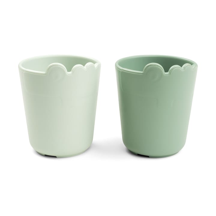 Croco kiddish mini mug 10 cl 2-pack - Green - Done by deer