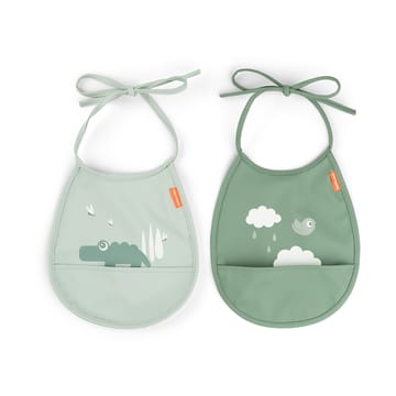 Croco Tiny Bib 2-pack - Green - Done by deer