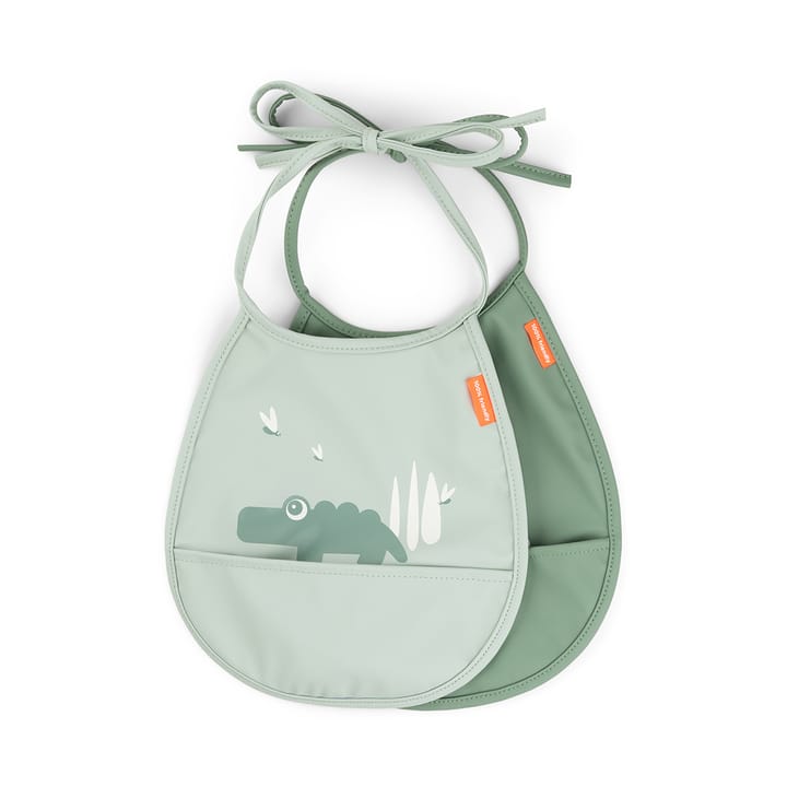 Croco Tiny Bib 2-pack, Green Done by deer