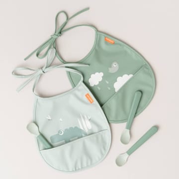 Croco Tiny Bib 2-pack - Green - Done by deer