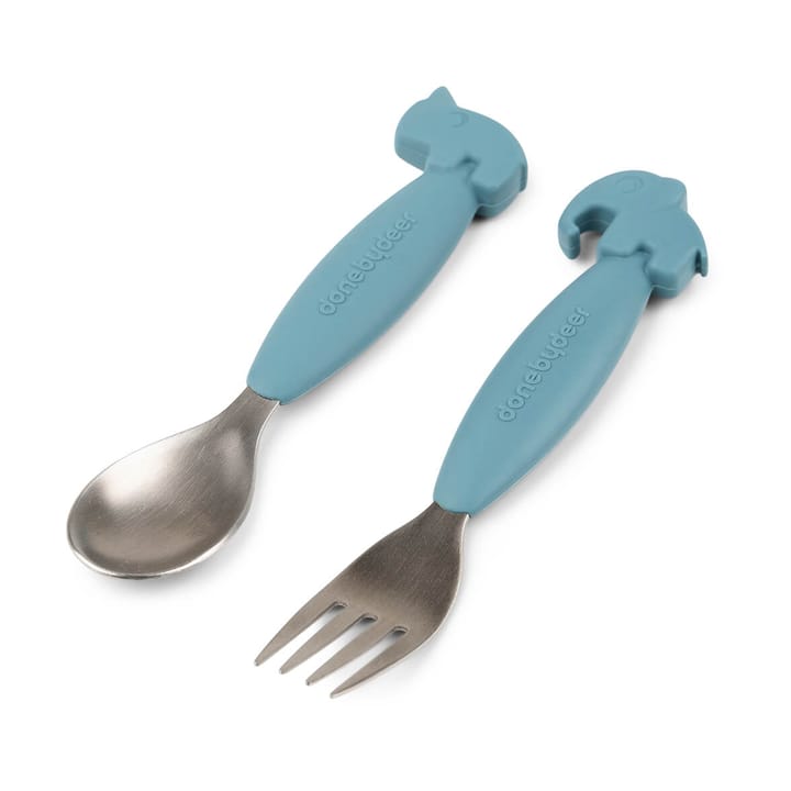 Deer Friends Easy-grip cutlery set 2 pieces, Blue Done by deer