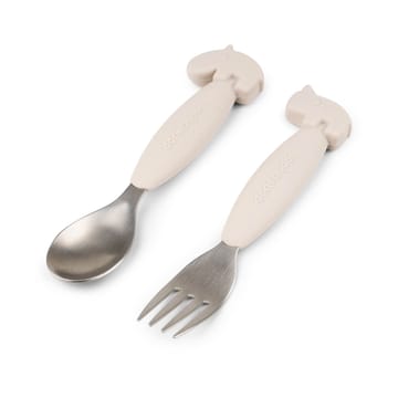 Deer Friends Easy-grip cutlery set 2 pieces - Sand - Done by deer