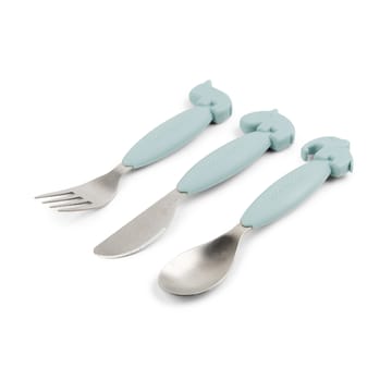 Deer Friends Easy-grip cutlery set 3 pieces - Blue - Done by deer