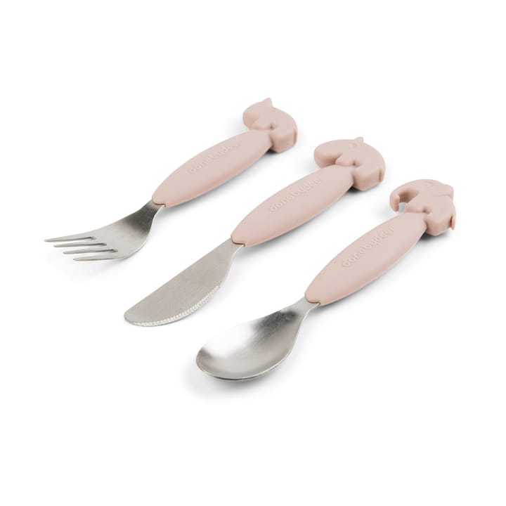 Deer Friends Easy-grip cutlery set 3 pieces, Powder Done by deer