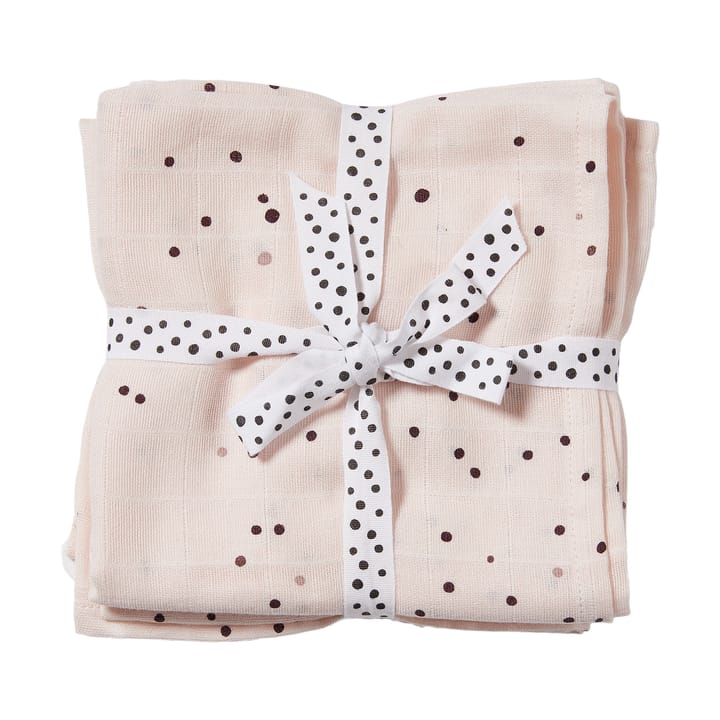 Dreamy Dots baby blanket 120x120 cm 2-pack - Powder - Done by deer