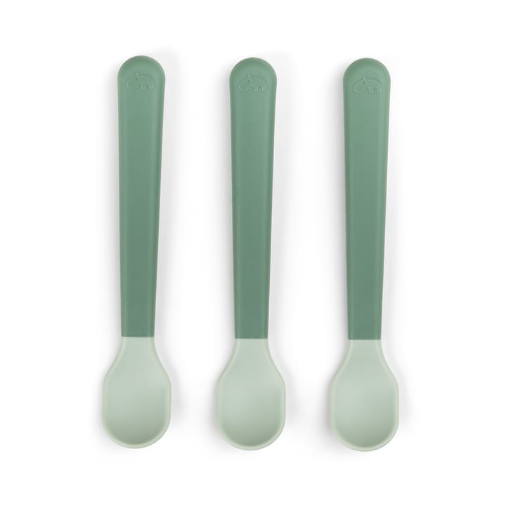 Easy-grip foodie spoon 3-pack, Green Done by deer