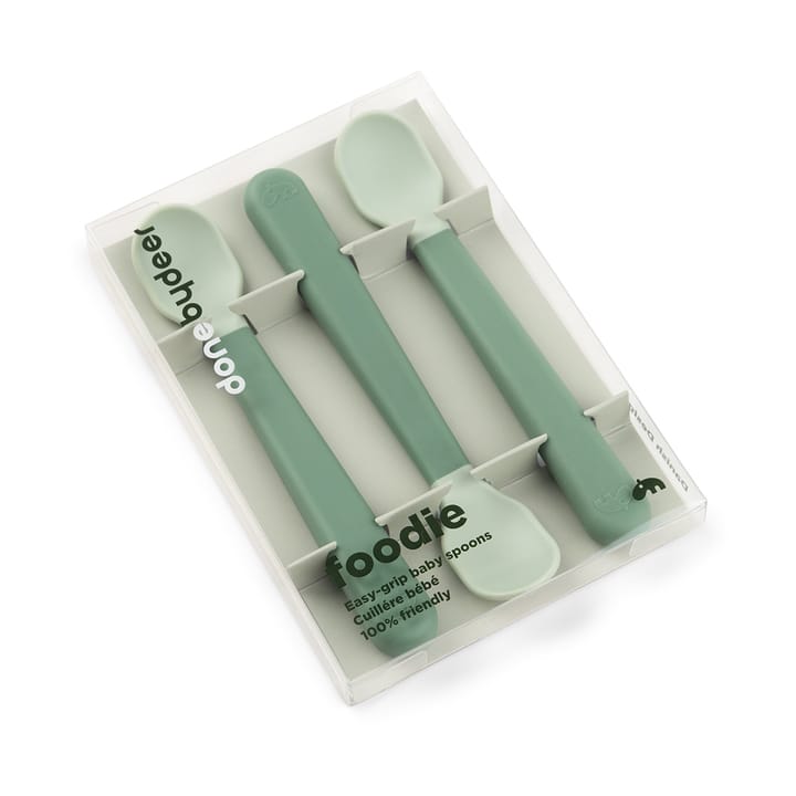 Easy-grip foodie spoon 3-pack, Green Done by deer