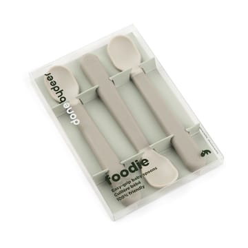 Easy-grip foodie spoon 3-pack - Sand - Done by deer