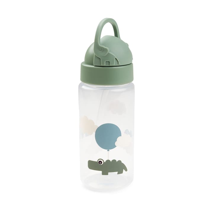 Happy Clouds bottle with straw, Green Done by deer