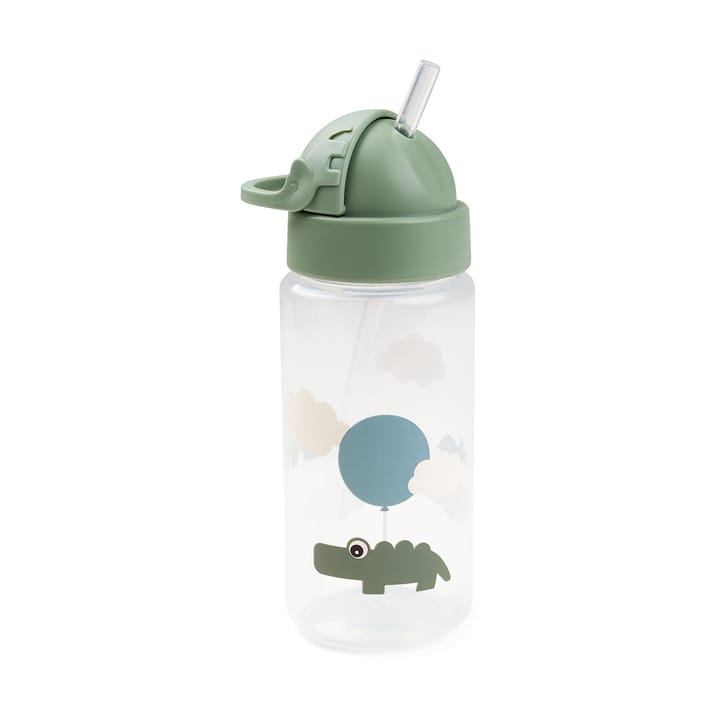 Happy Clouds bottle with straw, Green Done by deer