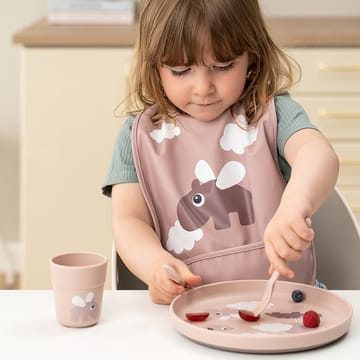 Happy Clouds foodie children's plate Ø20 cm - Powder - Done by deer