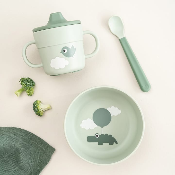 Happy Clouds foodie first meal set 3 pieces, Green Done by deer