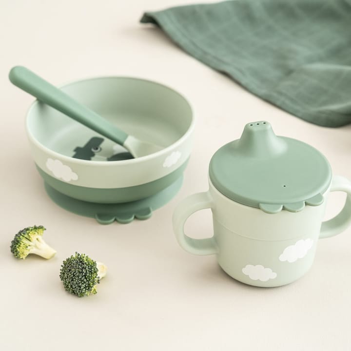 Happy Clouds foodie first meal set 3 pieces, Green Done by deer