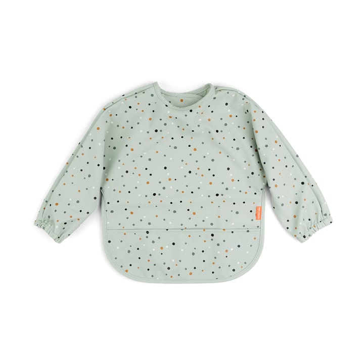 Happy Dots bib with sleeves, Green Done by deer