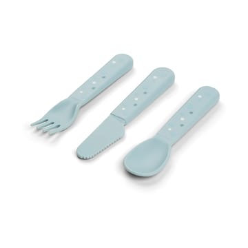 Happy Dots foodie cutlery set 3 pieces - Blue - Done by deer