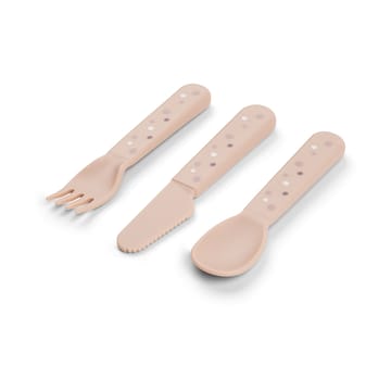 Happy Dots foodie cutlery set 3 pieces - Powder - Done by deer