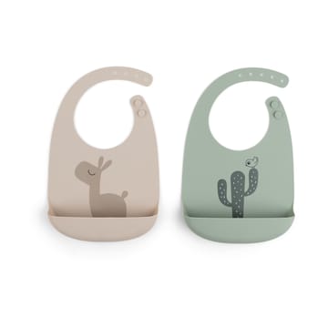 Lalee Bib 2-Pack - Sand green - Done by deer