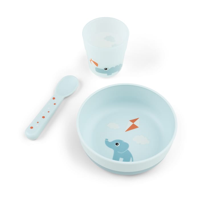 Playground foodie first meal serving set 3 pieces - Blue - Done by deer