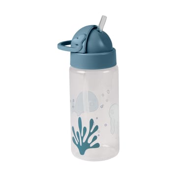 Sea friends bottle with straw - Blue - Done by deer