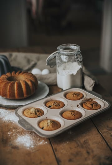 Cookie muffin tin, 6 cups - Beige - Dorre