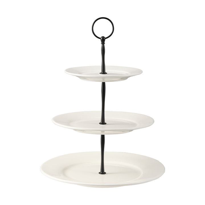 Kafi cake stand 3 tiers porcelain - White - Dorre