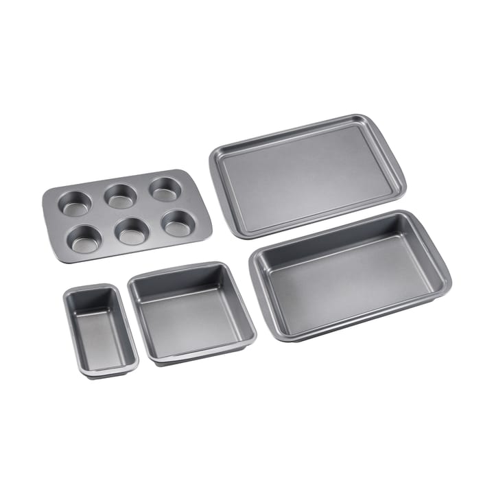 Karabo baking set 5 pieces - Grey-black - Dorre