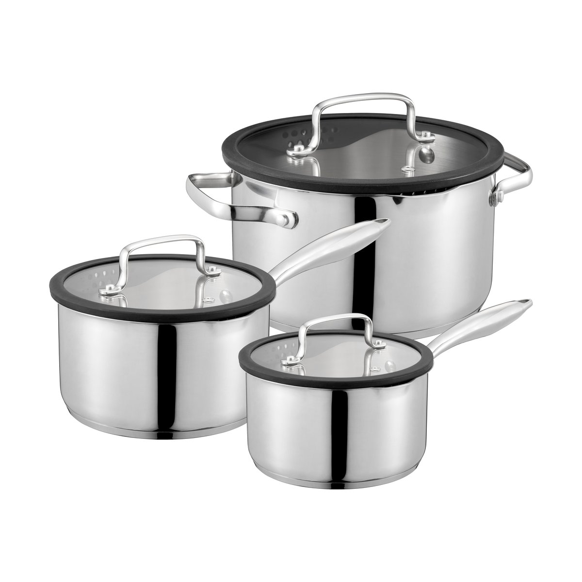 Dorre Karla saucepan set 3 pieces Silver