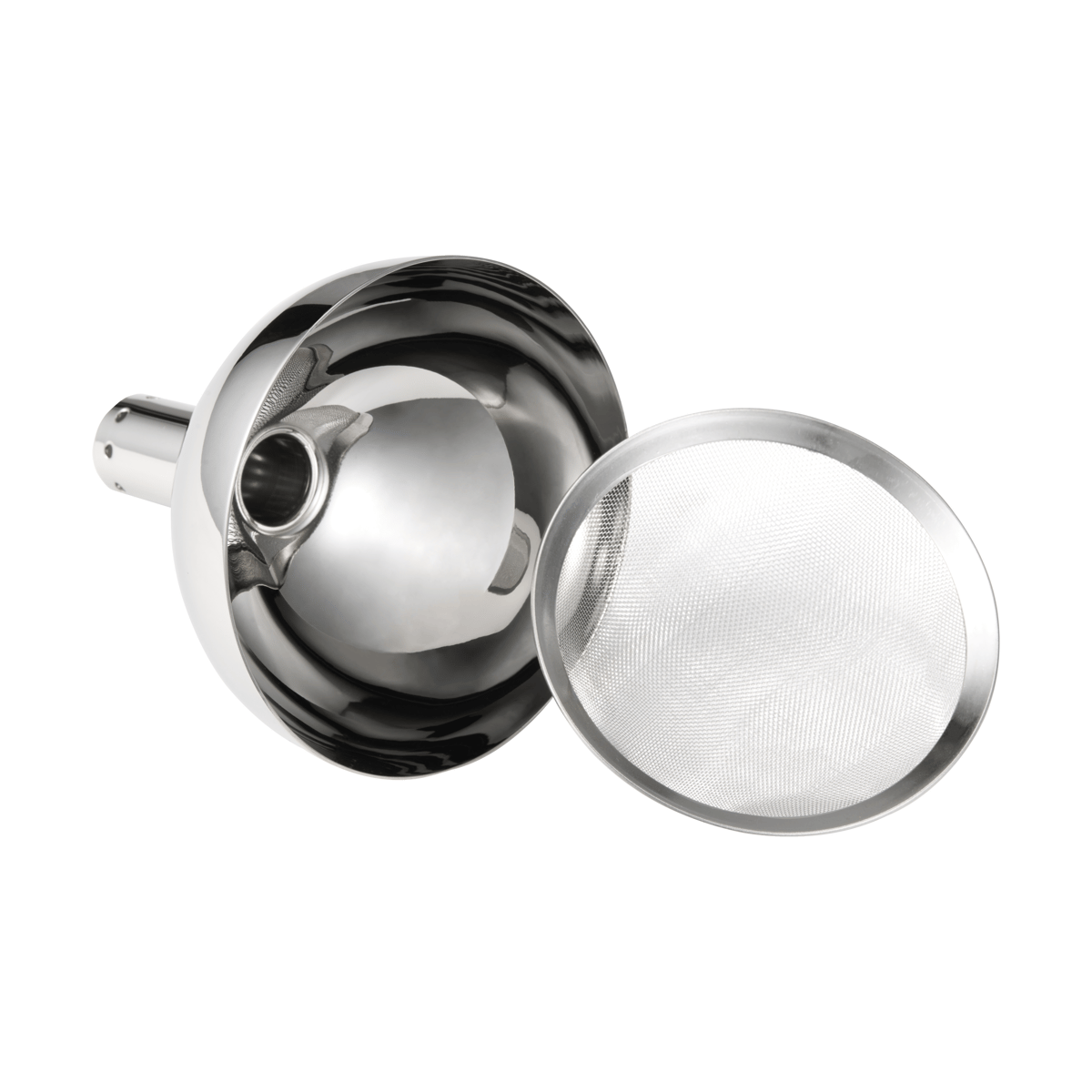 Dorre Whale decanting funnel with strainer Stainless steel