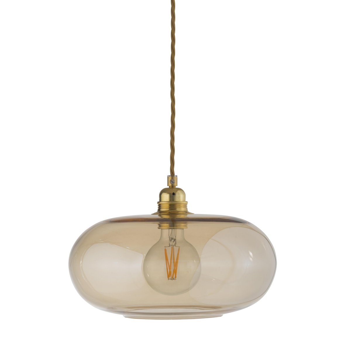 EBB & FLOW Horizon ceiling lamp Ø 29 cm golden smoke