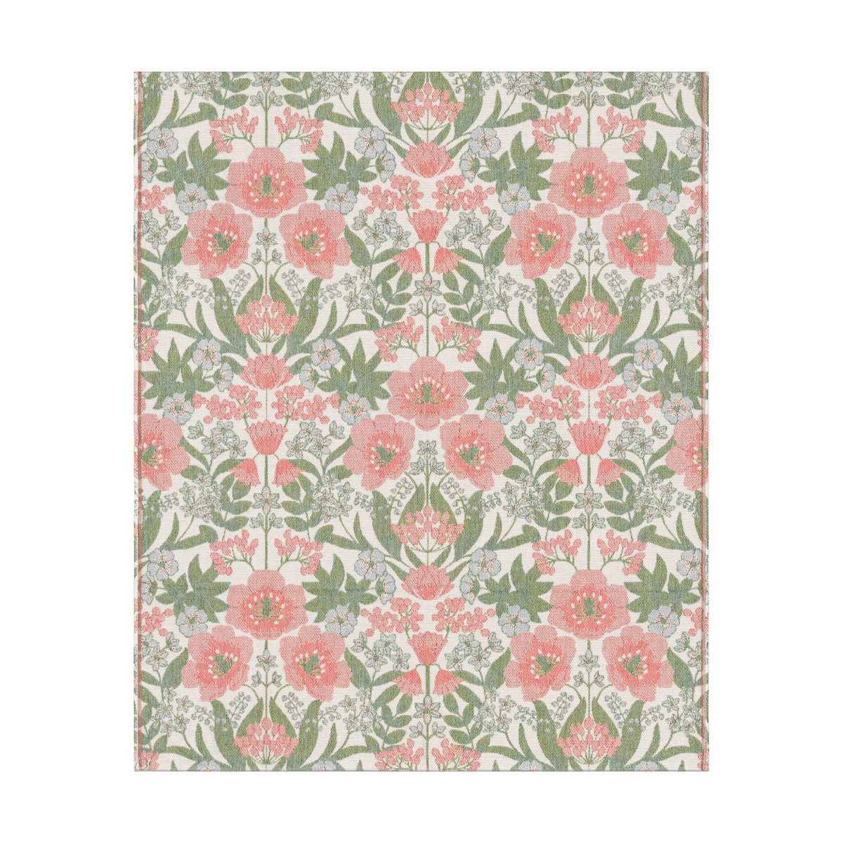 Ekelund Linneväveri Bettys tulpaner blanket 140x170 cm Pink-green