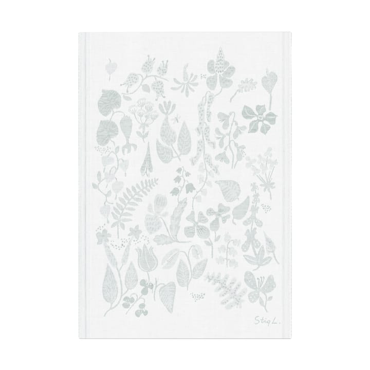 Herbarium kitchen towel 35x50 cm - Grey - Ekelund Linneväveri