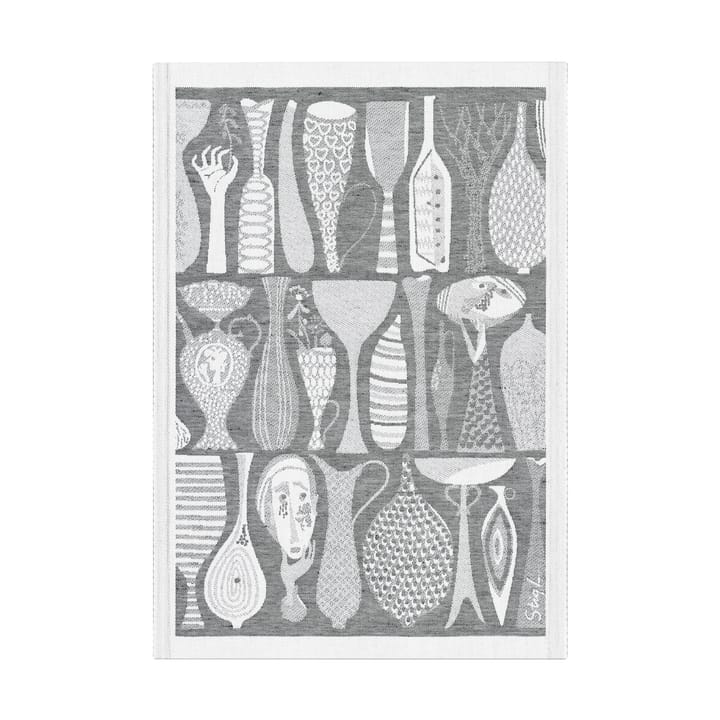 Pottery kitchen towel 35x50 cm - Black - Ekelund Linneväveri