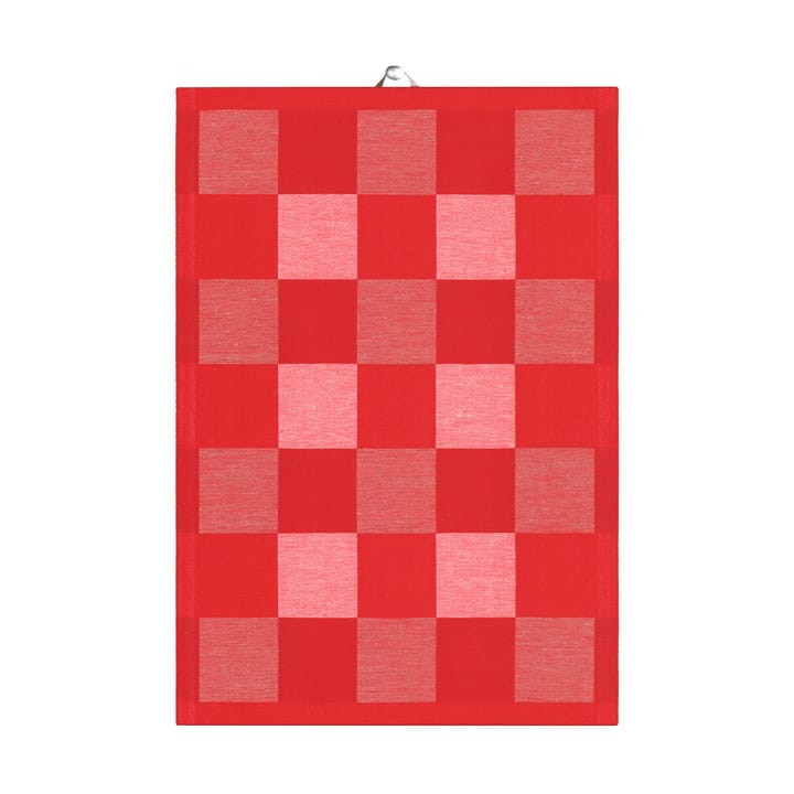 Schack kitchen towel red - 35x50 cm - Ekelund Linneväveri