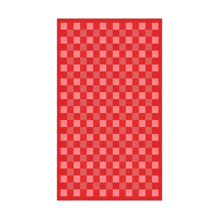 Schack tablecloth red - 150x300 cm - Ekelund Linneväveri