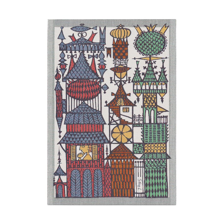 Stadssaga kitchen towel 35x50 cm - Multi - Ekelund Linneväveri