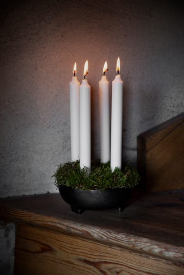 Ernst advent candle on foot Ø18 cm - Blackened aluminium - ERNST