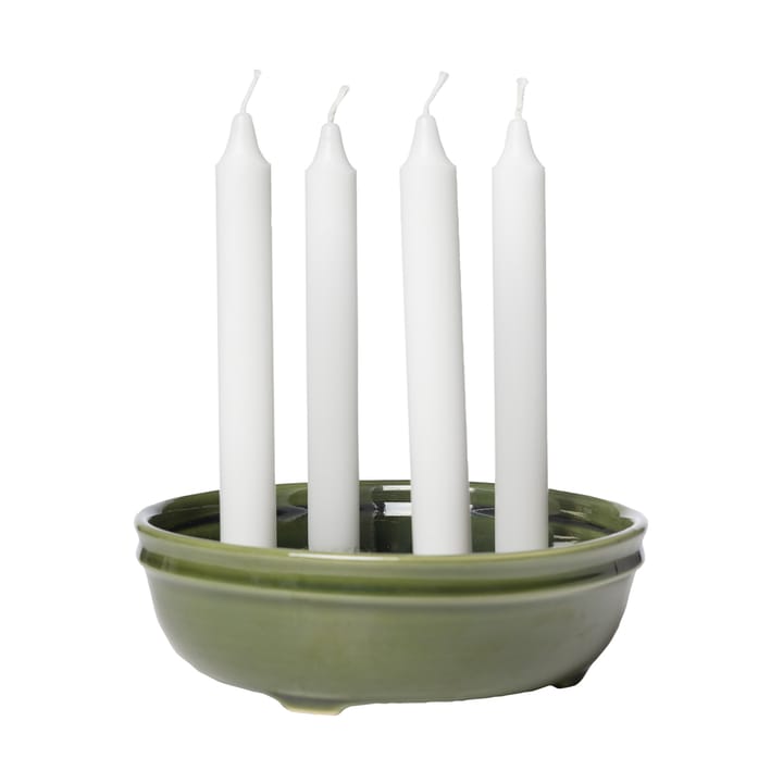 Ernst candle bowl for 4 candles - Glazed dark green - ERNST