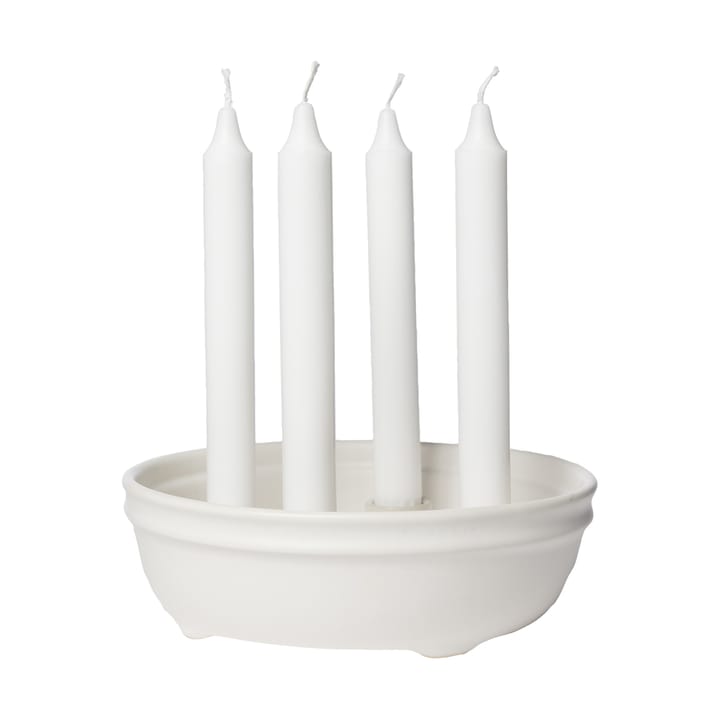 Ernst candle bowl for 4 candles - Glazed natural white - ERNST