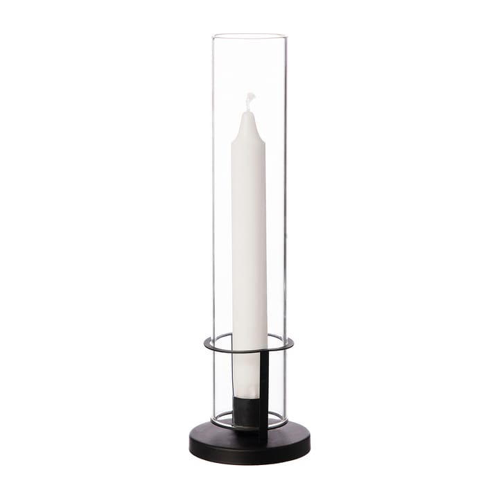 Ernst candle sticks smal glass cylinder, Black ERNST