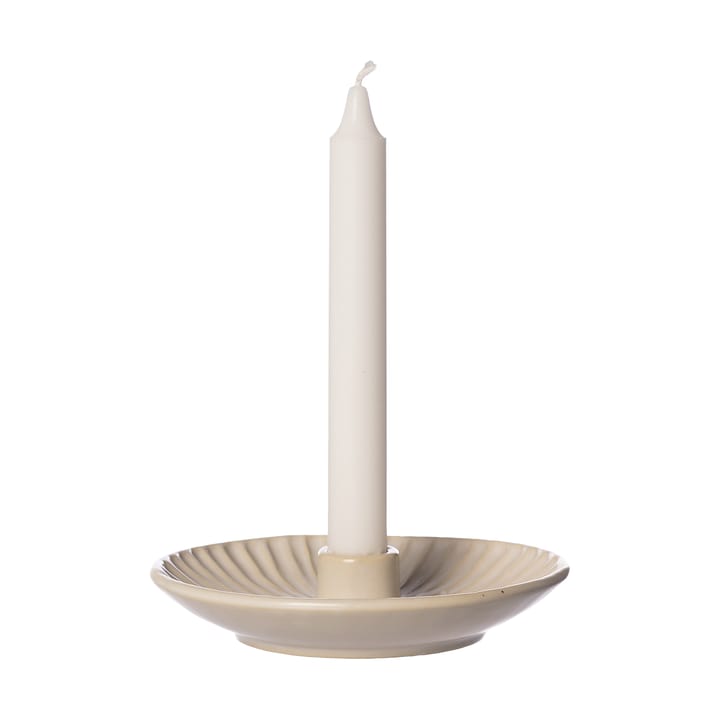 Ernst candle tray-candlestick, Natural white ERNST