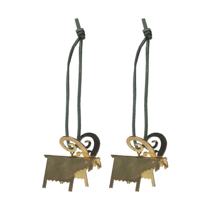 Ernst Christmas ornaments goat 2-pack - Brass 5 cm - ERNST