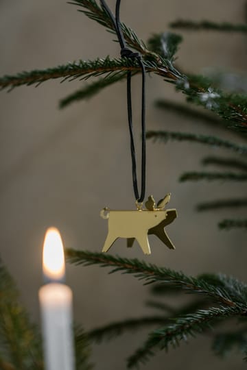 Ernst Christmas ornaments pig 2-pack - Brass 5 cm - ERNST