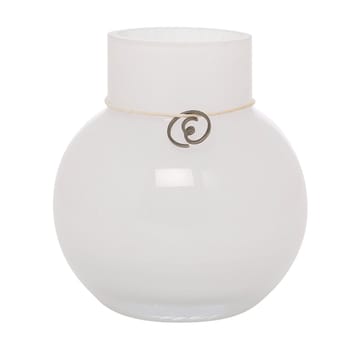 Ernst glass vase round white - H10 cm Ø9 cm - ERNST