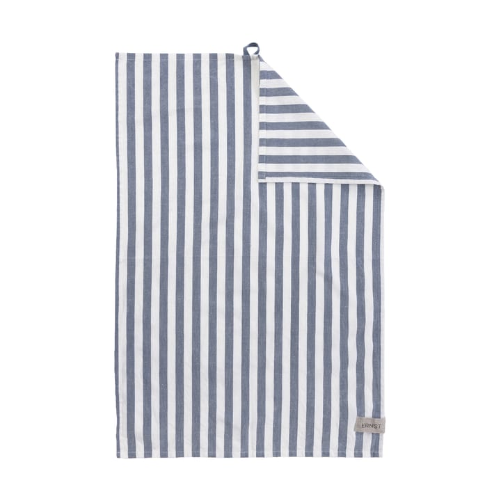 Ernst kitchen towel wide stripes 47x70 cm - Blue-white - ERNST