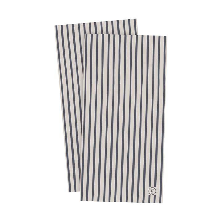 Ernst napkin striped 10x20 cm 20-pack - Blue-light gray - ERNST