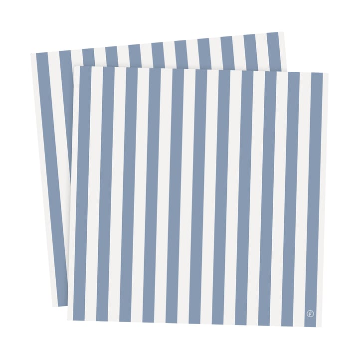 Ernst napkin striped 33x33 cm 20-pack - Light blue-white - ERNST